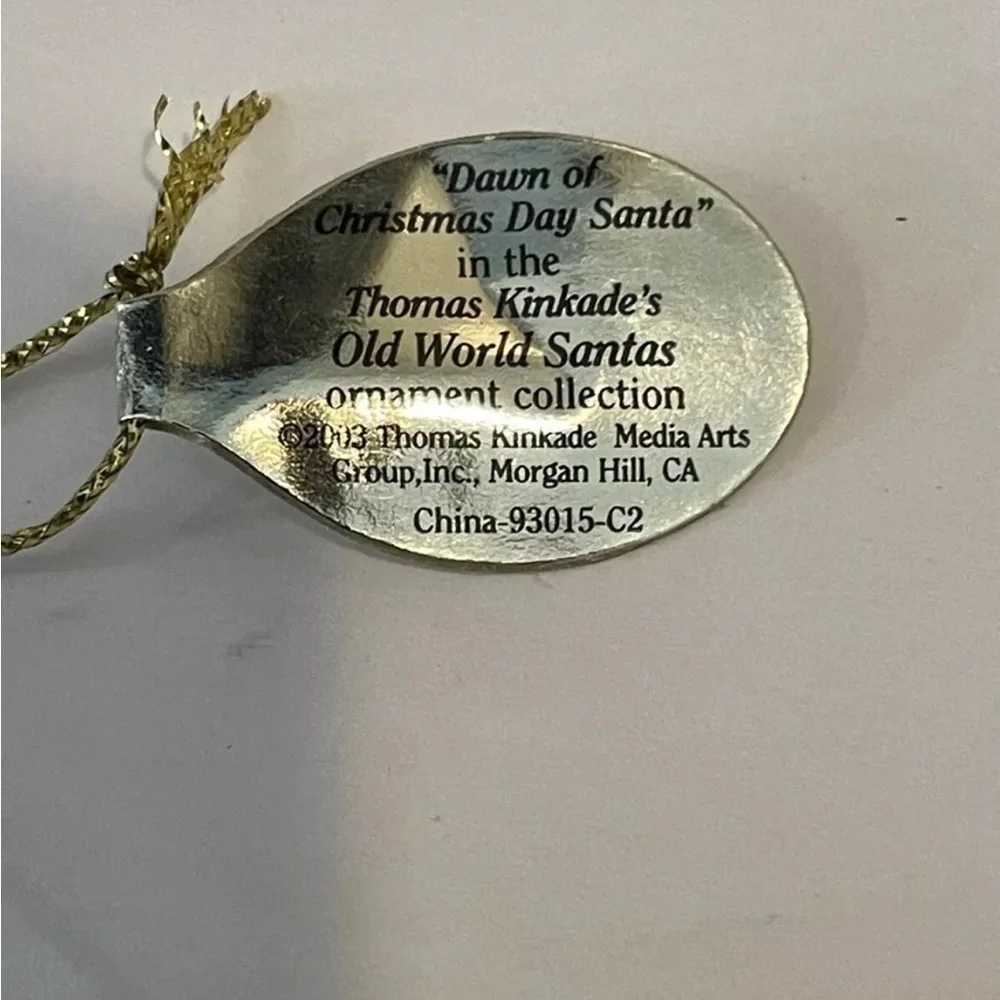Thomas Kinkade Old World Santas Ornament Dawn of Christmas Day decoration figure
